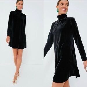 Pomander Place Black Velvet Mini Dress